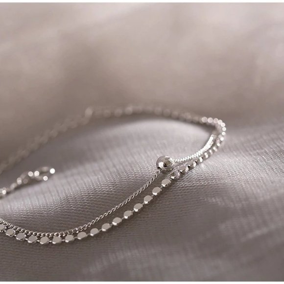 NEW Rose Gold/Sterling Silver Coin Bead Bracelet - Picture 8 of 11